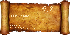 Ilg Kinga névjegykártya